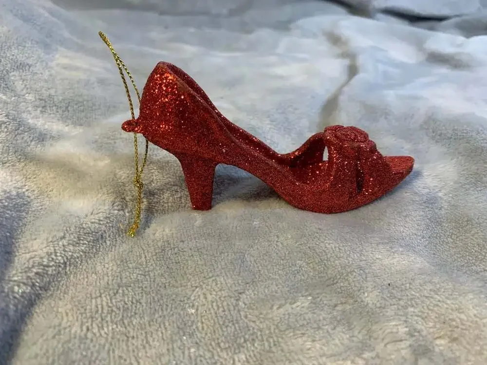 Sparkling Red Shoe Ornament